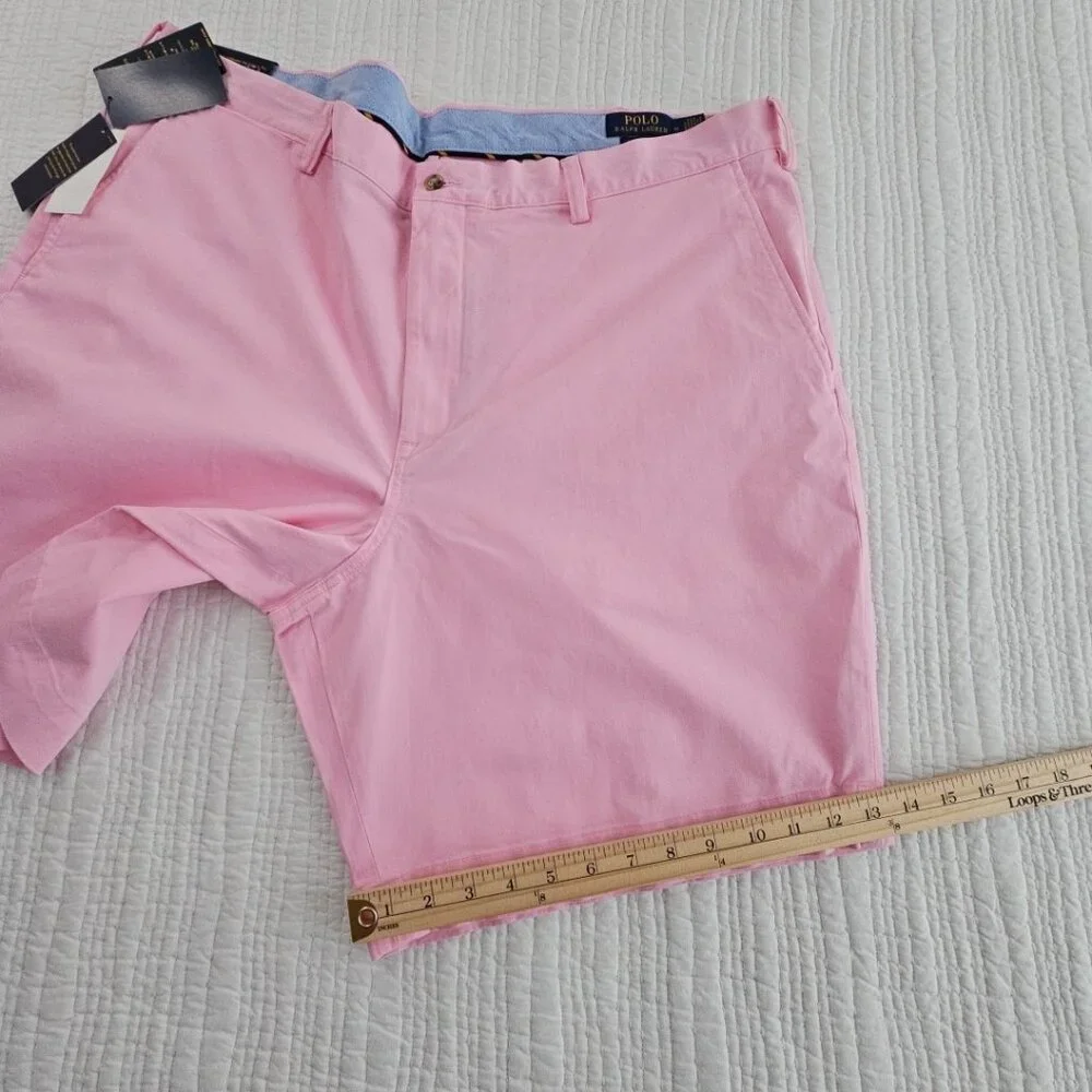 Polo Ralph Lauren Shorts Men's 42 Pink Stretch Straight Fit Pony‎ NEW 9